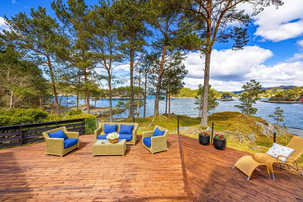 Terrasse - Holiday Cottage with Marina Spots in Forstrøno