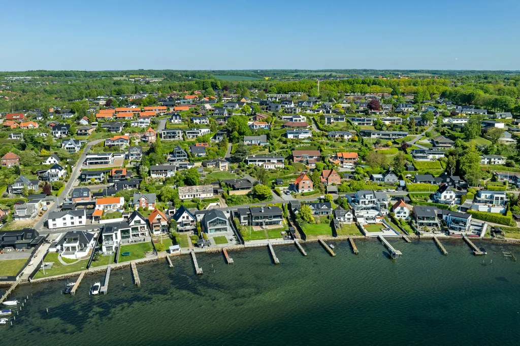 Vue aérienne - Villa with Pool and Sea View in Kolding