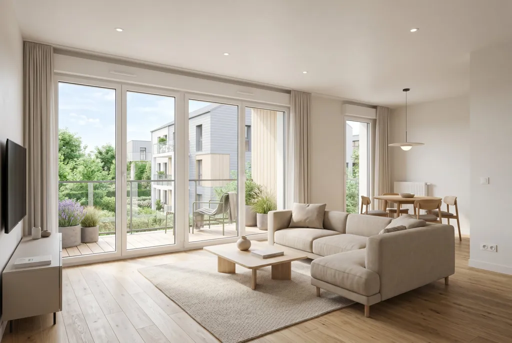 Séjour - Appartement Neuf avec Prestations Contemporaines à Champigny-sur-Marne