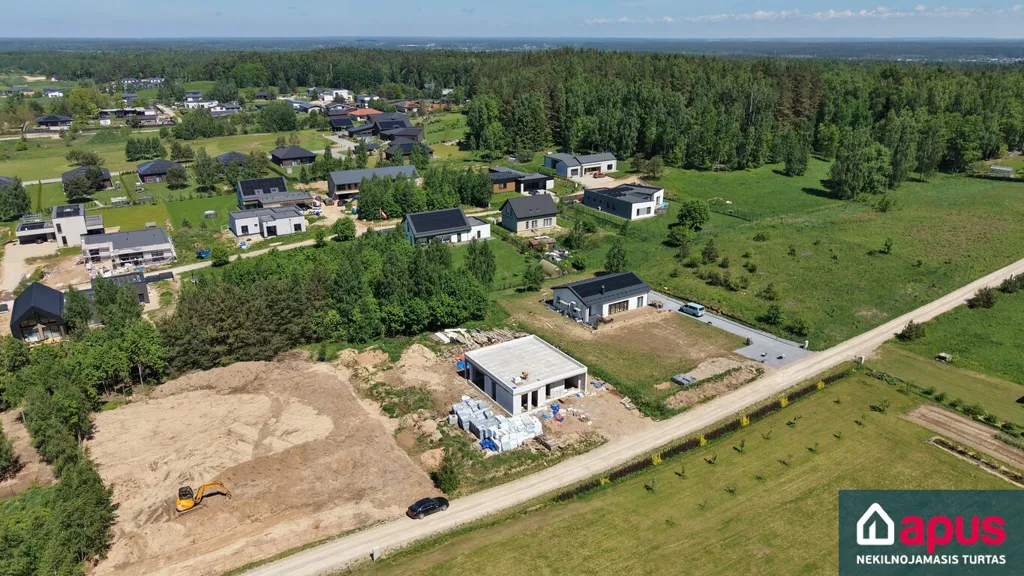 Õhuvaade - One-Storey House with Partial Finishing in Lindiniskes