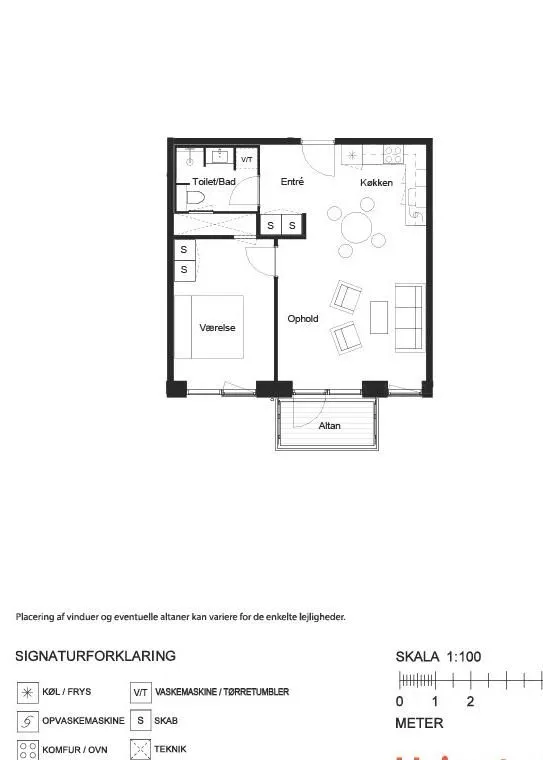 Plaan - Modern Flat with Balcony in Rødovre