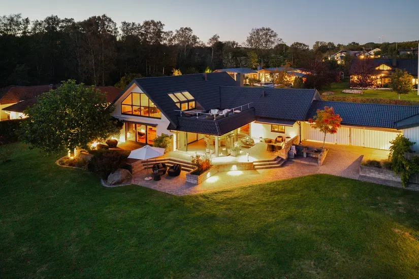 Aerial - Generous Villa with Sea View in Ringenäs