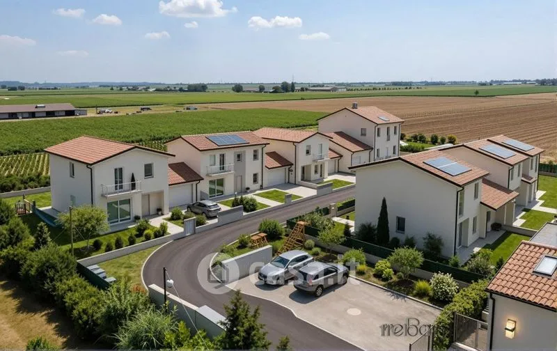 Vue aérienne - Modern Villa with Private Garden in Lonigo