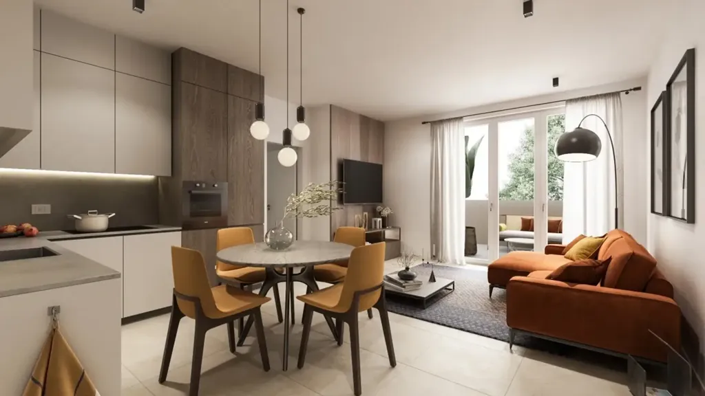 Köök - Modern Apartment with Terrace in Maranello