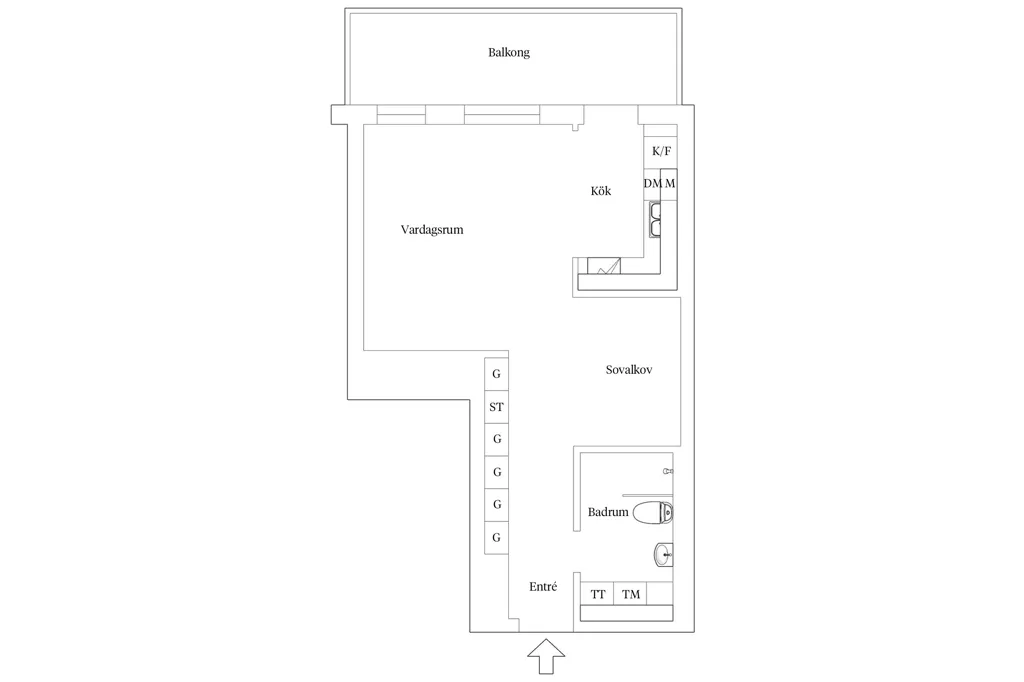 Plan - Apartment with West-Facing Balcony in Kvillebäcken