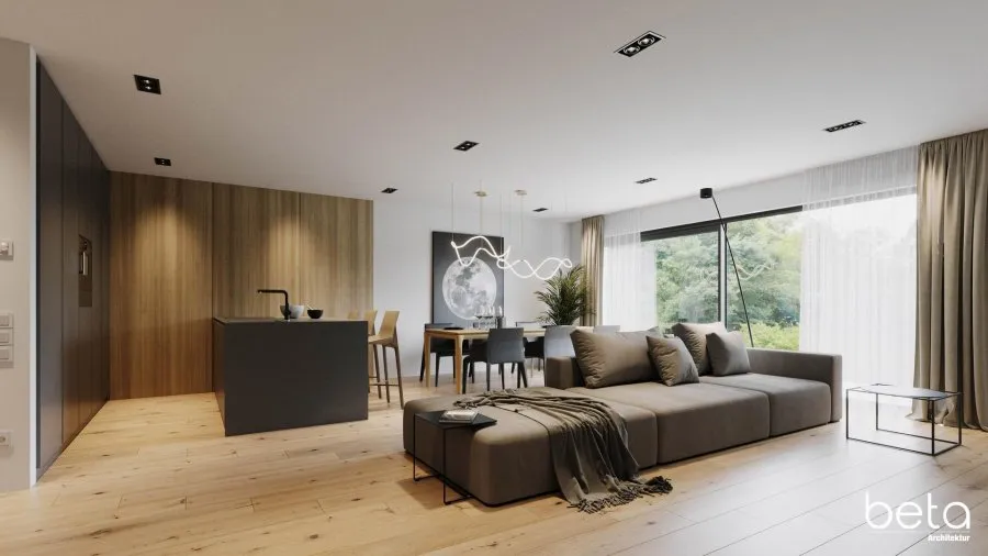 Séjour - Appartement Neuf avec Terrasse à Erpeldange-sur-Sûre