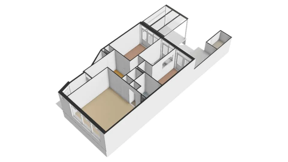 Plan - Spacious Ground Floor Flat with South Garden in Blijdorp