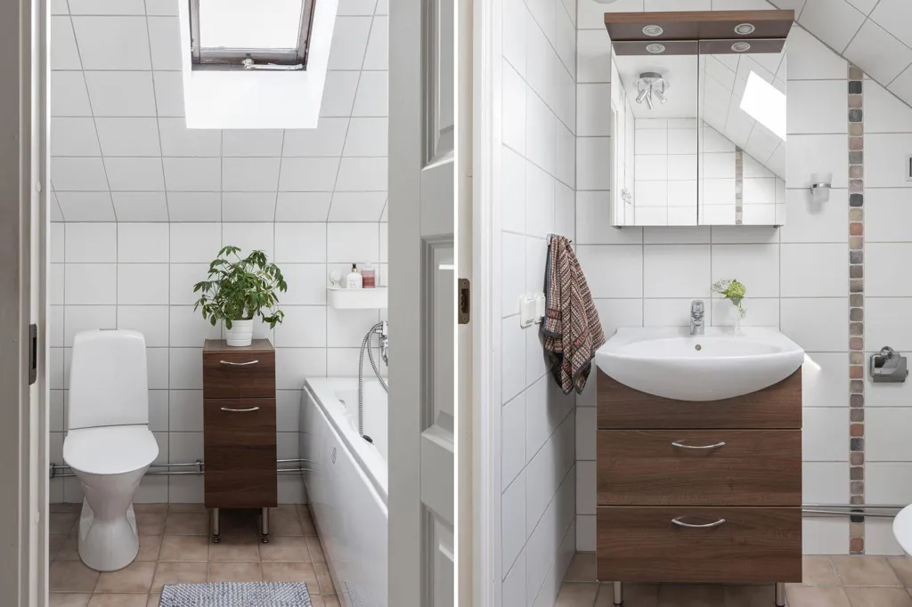 Bathrooms - Villa with Garden in Hässlegården