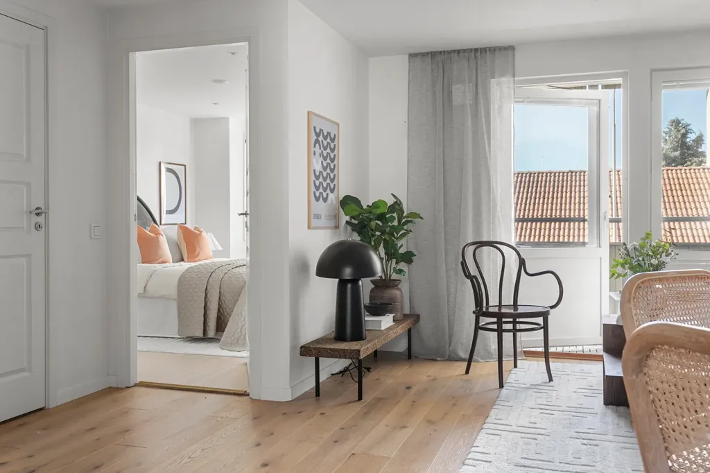 Séjour - Apartment with Balcony in Central Varberg
