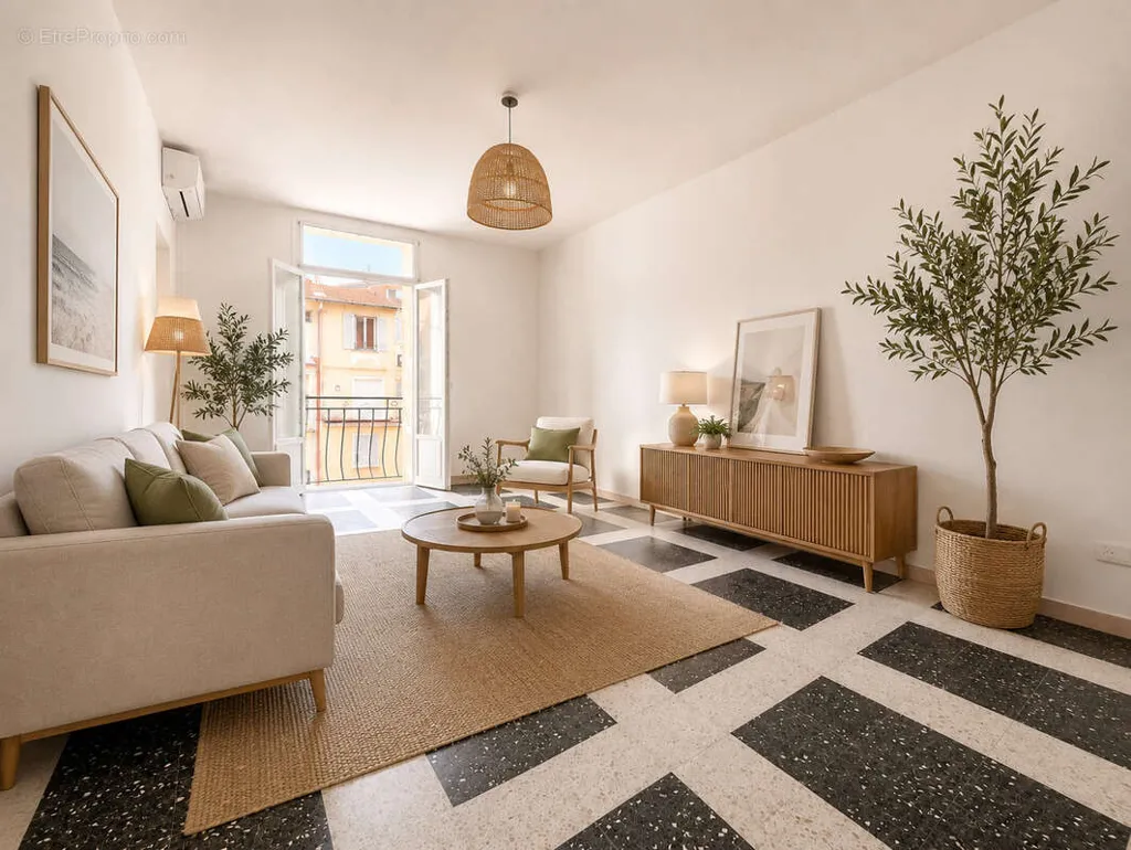 Living Room - Apartment with Ascender in Vieux-Nice
