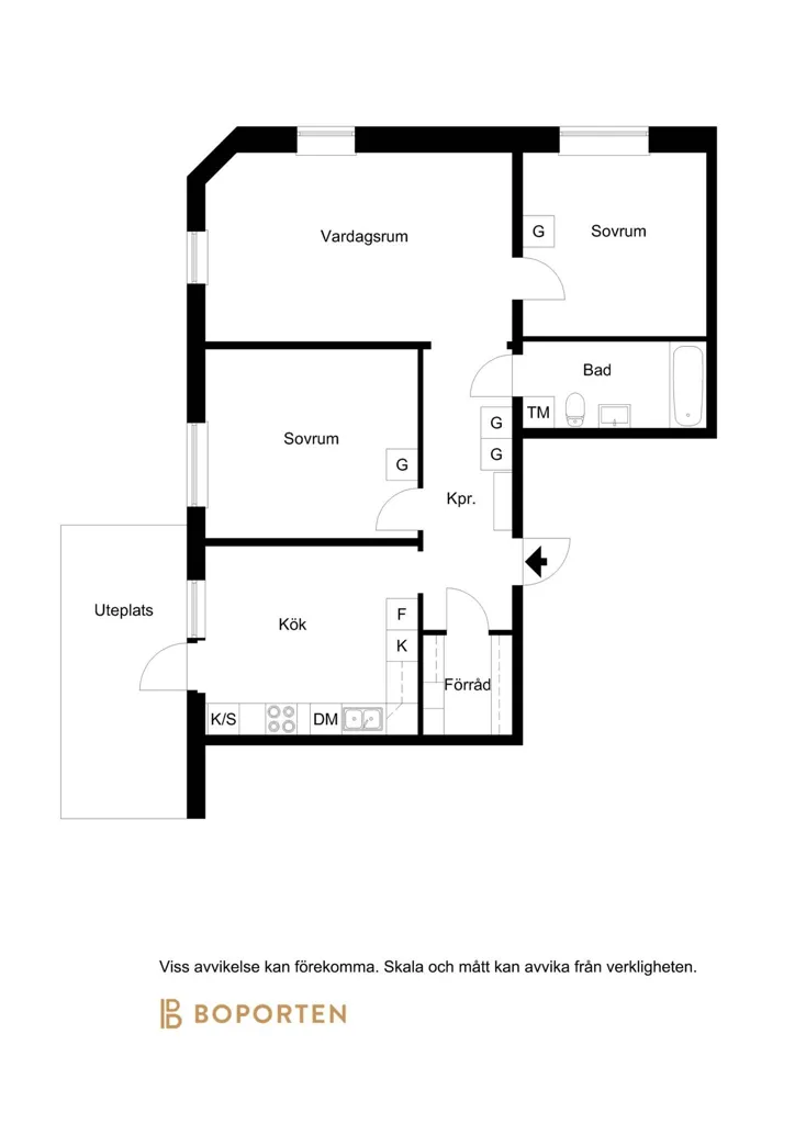 Appartement 3 pièces à Umeå kommun