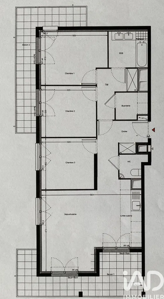 Planimetria - Modern Flat with South Terrace in Meaux