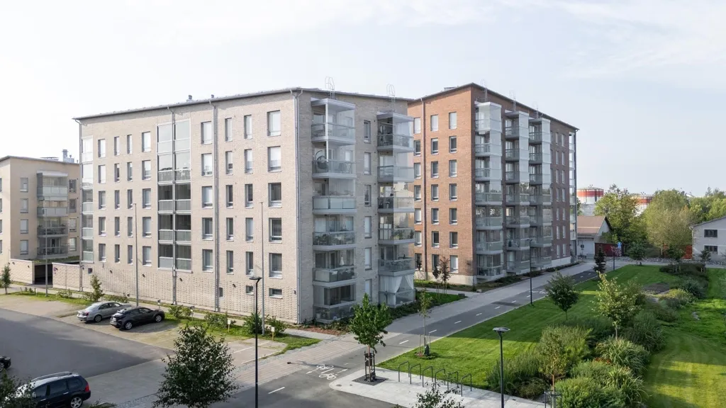 Vue aérienne - Modern Flat with Glazed Balcony in Turku
