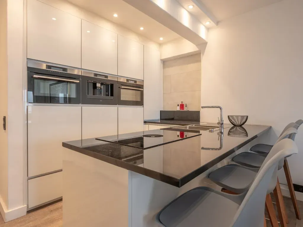 Cuisine - Studio Luxueux avec Vue Mer à Blankenberge