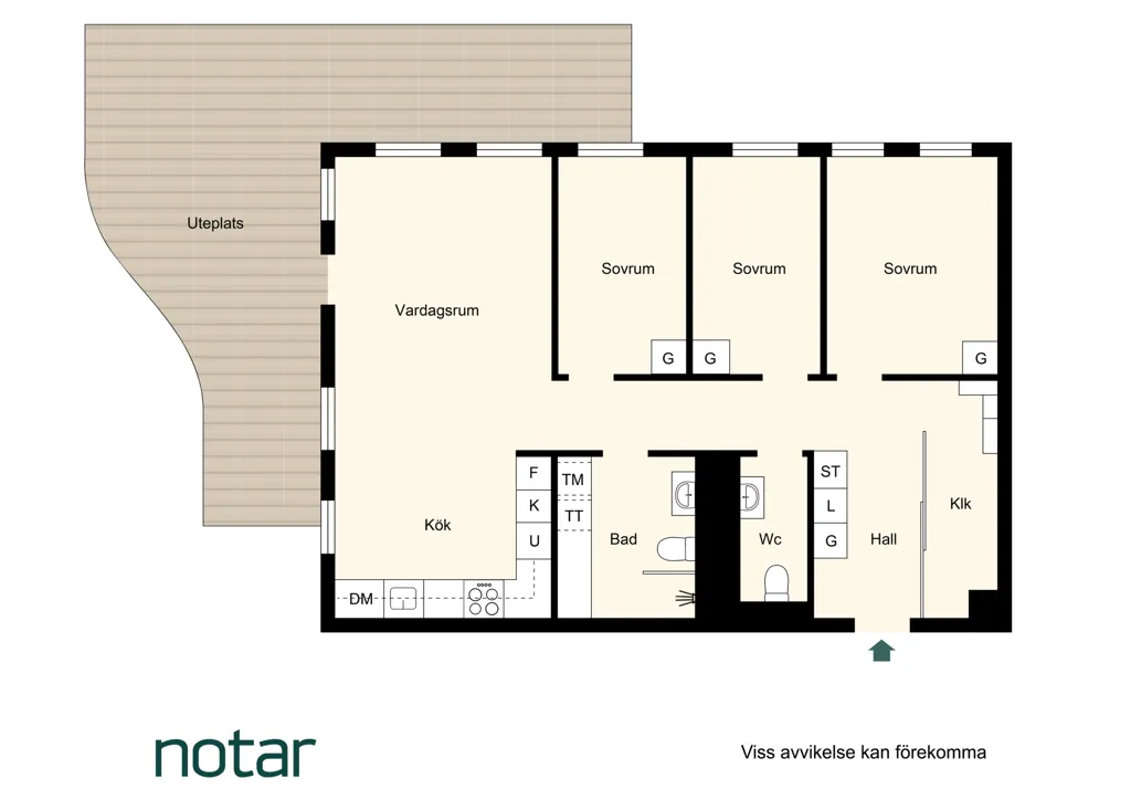 Plan - Apartment with South-Facing Terrace in Rissne
