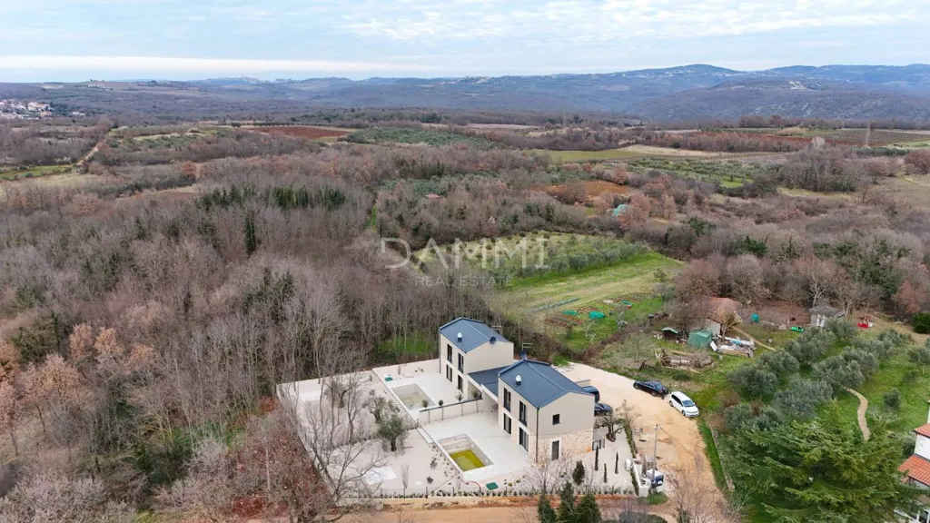 Vue aérienne - Contemporary Villa with Pool in Brtonigla