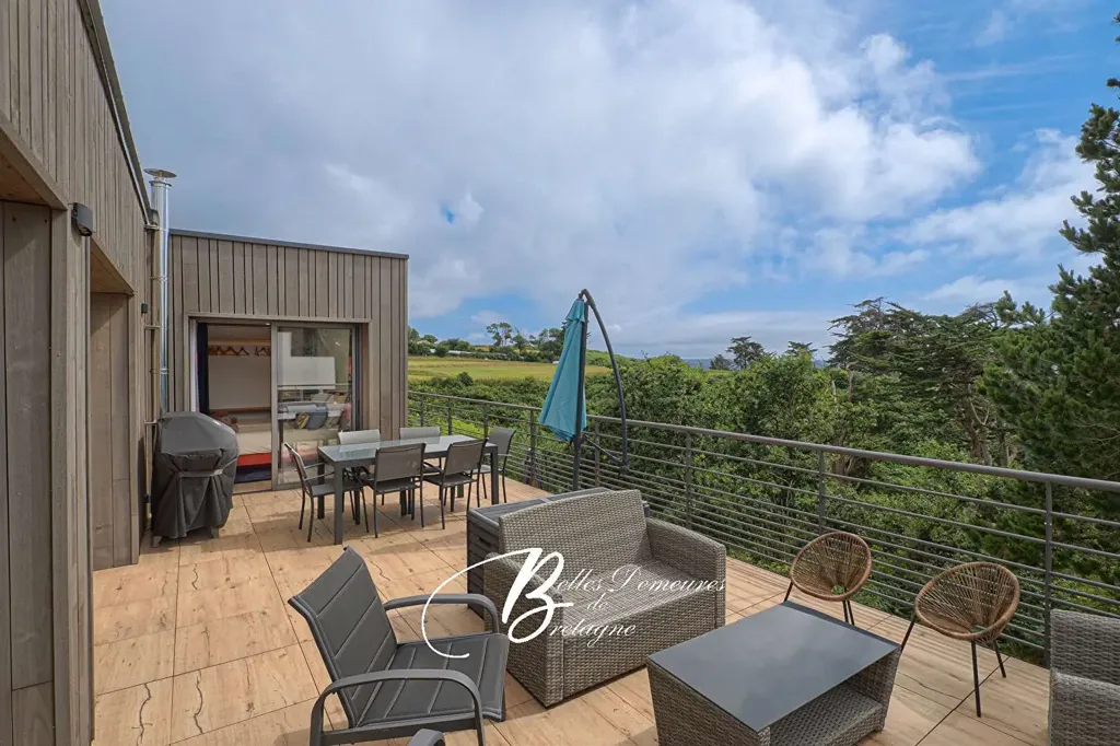 Terrasse - Villa d'Architecte avec Vue Mer à Trébeurden