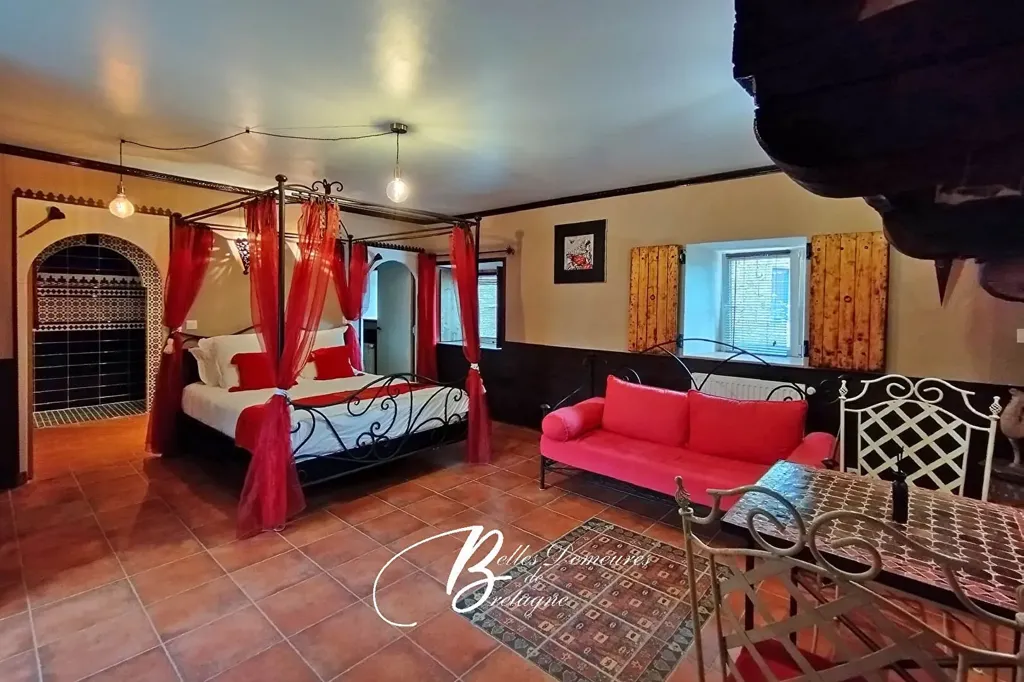 Chambres - Propriété avec Trois Longères et Piscine à Ria d'Etel