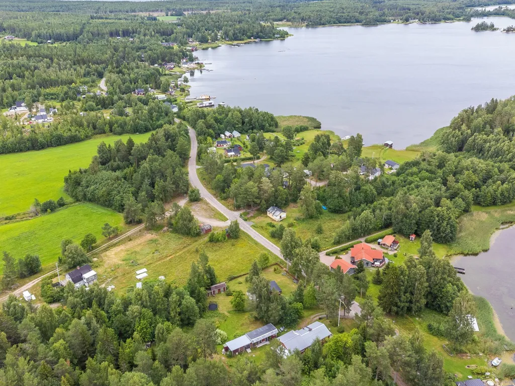 Vue aérienne - Seaside Plot with Boat Facilities in Njurunda