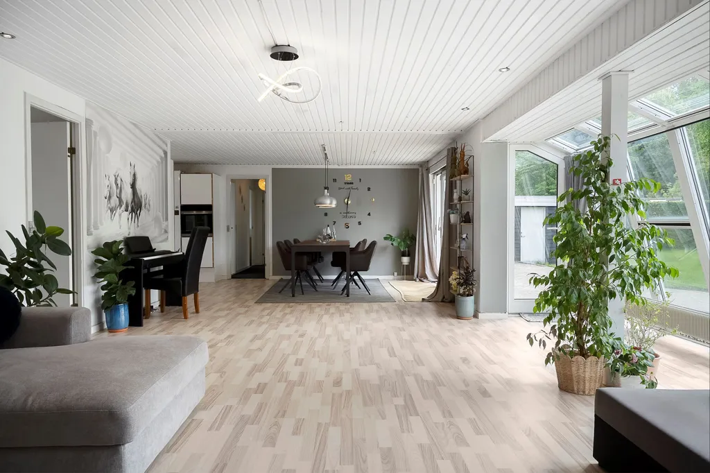 Séjour - Fenced Villa with Garden in Ikast