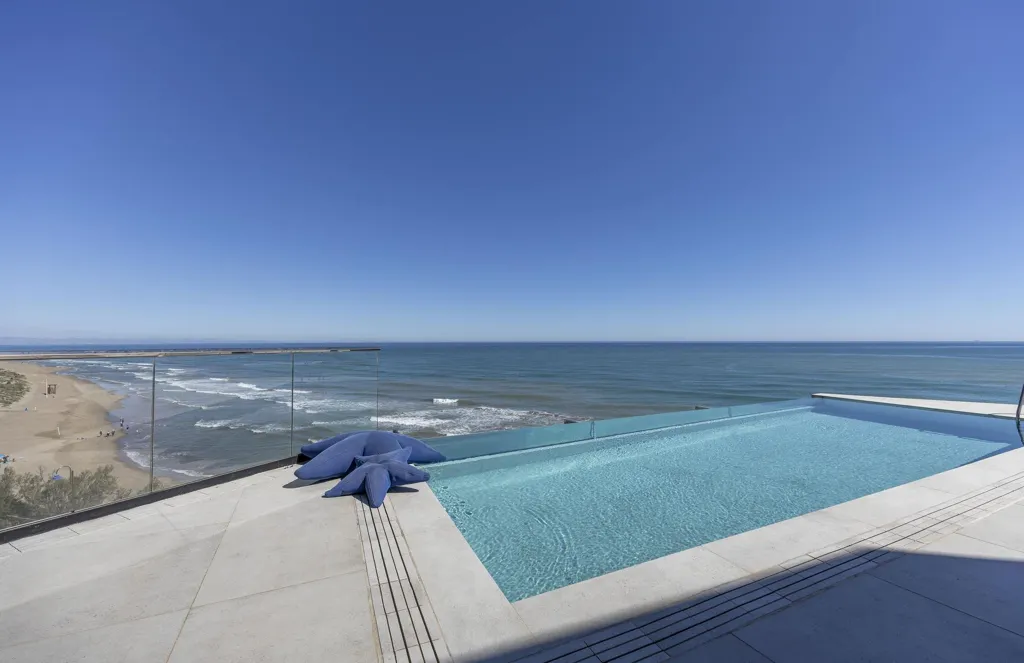 Piscine - Villa with Sea Views and Pool in Cullera