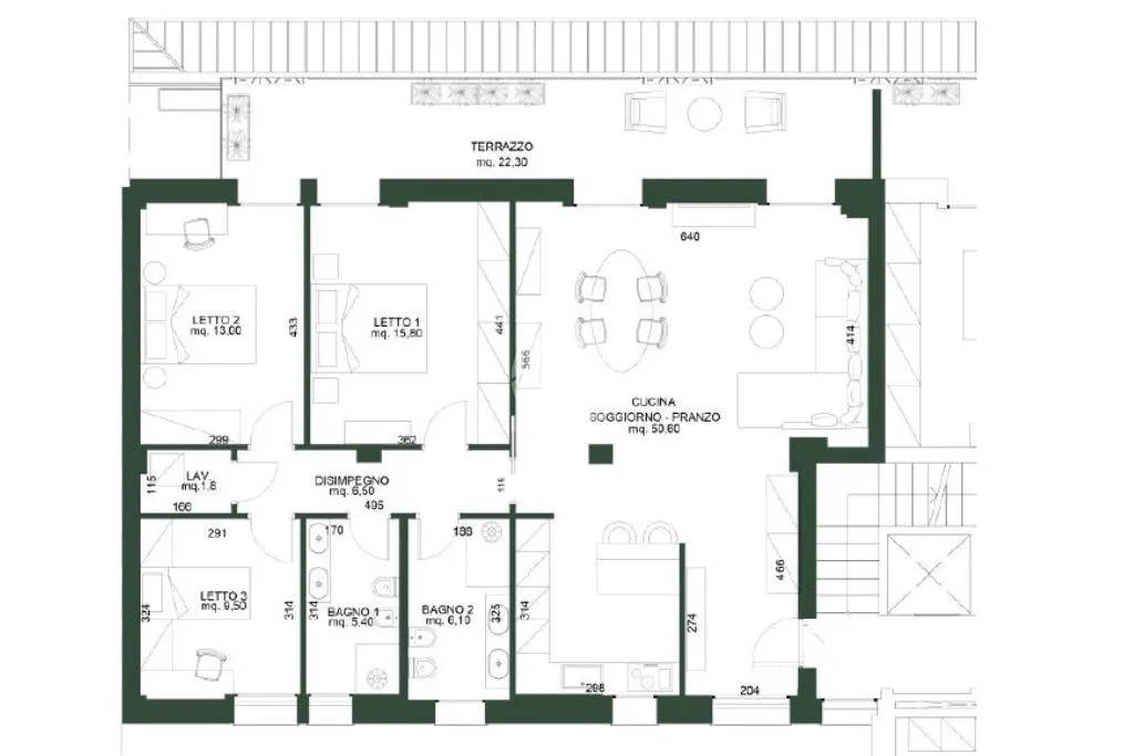 Plan - Contemporary 4-Bedroom in Central Cesena
