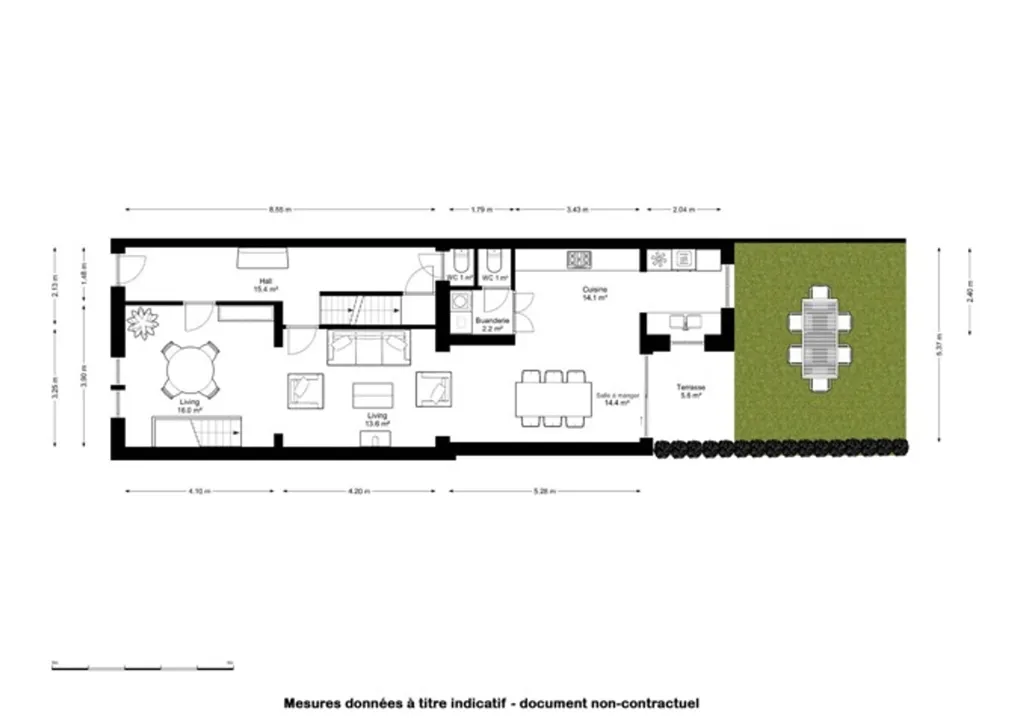 Planimetria - Versatile House with Studio in Bierges