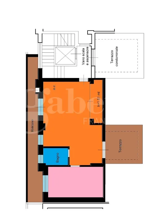 Plan - Apartment with Balcony in Via Anagnina, Rome