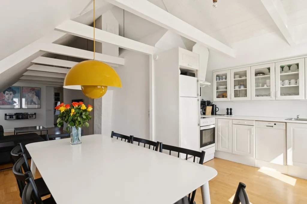 Sala da pranzo - Historic Apartment with Harbour View in Svaneke