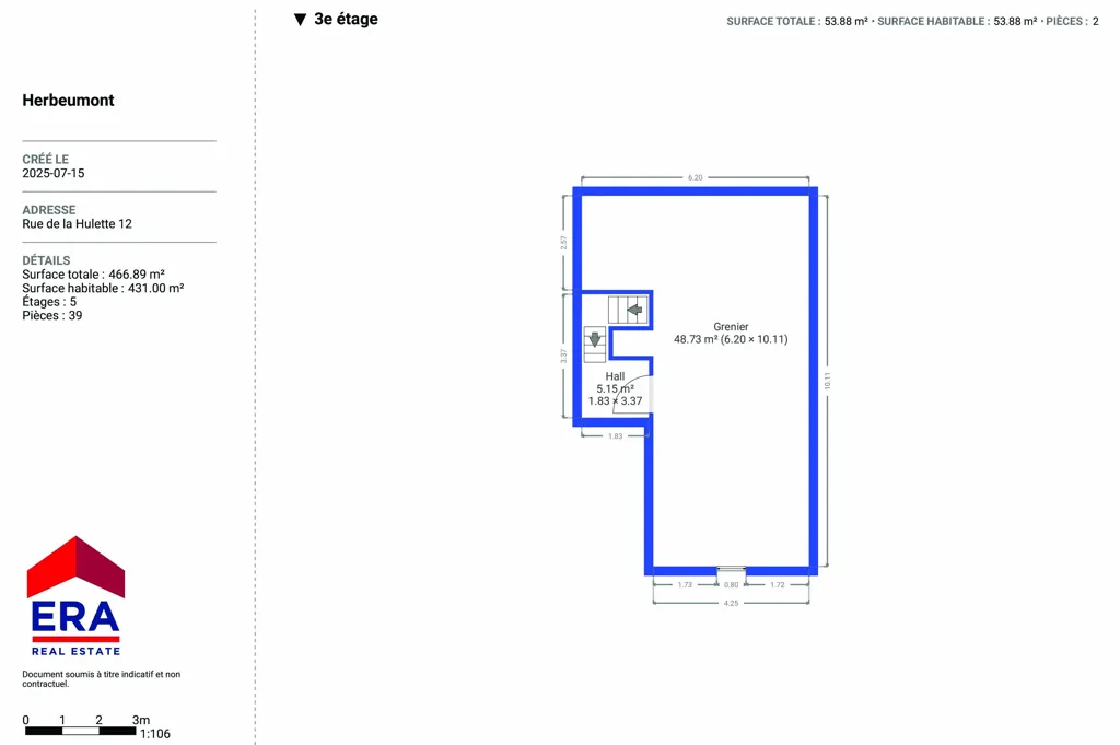 Plan - Maison avec Gîte et Studio à Herbeumont
