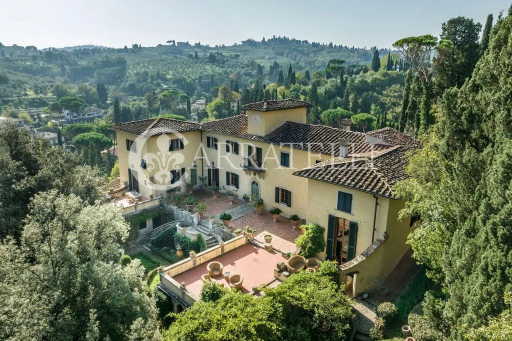 Vue aérienne - Historic Villa with Private Park in Florence