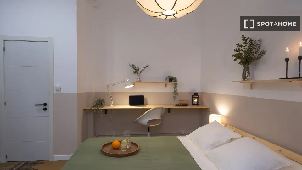 Camere da letto - Room in Shared Flat with Balcony in Barcelona
