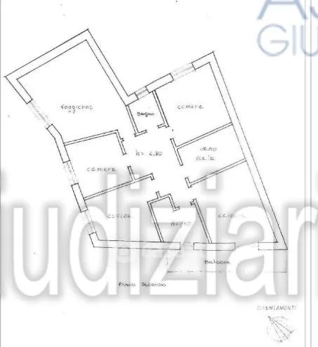 Plan - Apartment with Balcony in Nuoro