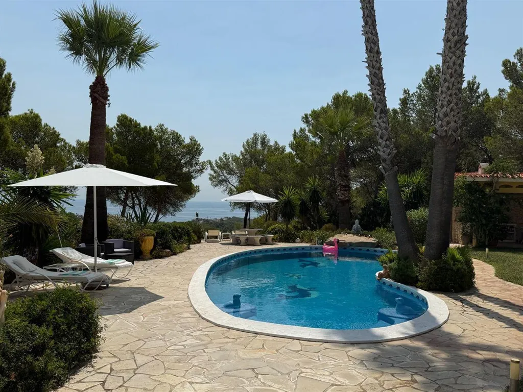 Piscine - Andalusian Villa with Sea View in Santa Eulalia