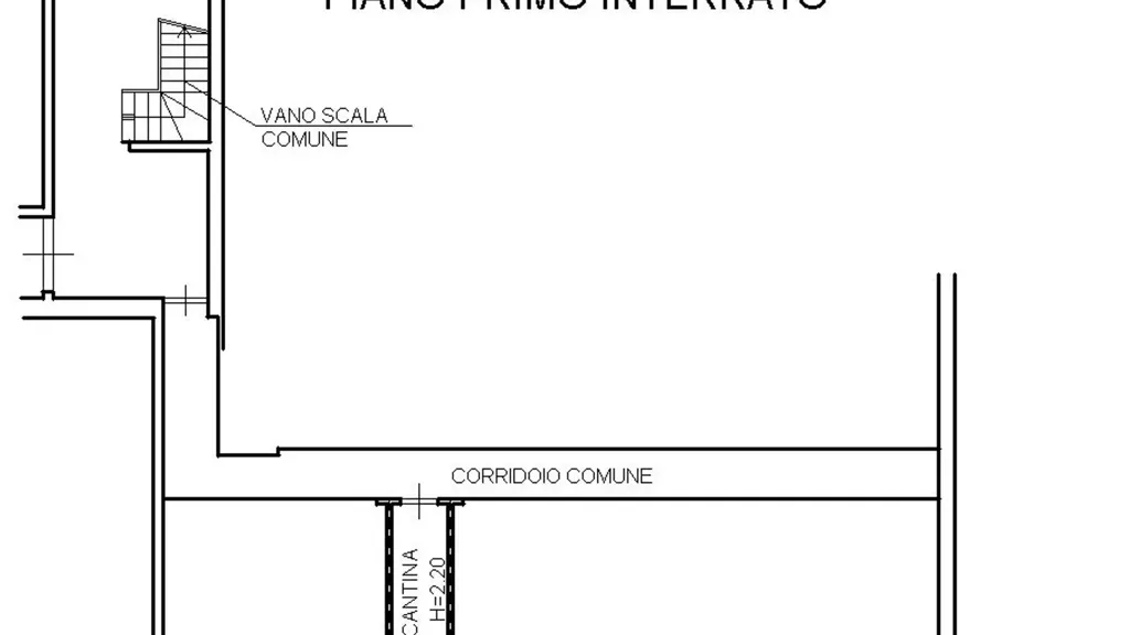 Plan - Quadrilocale with Double Terraces in Milan