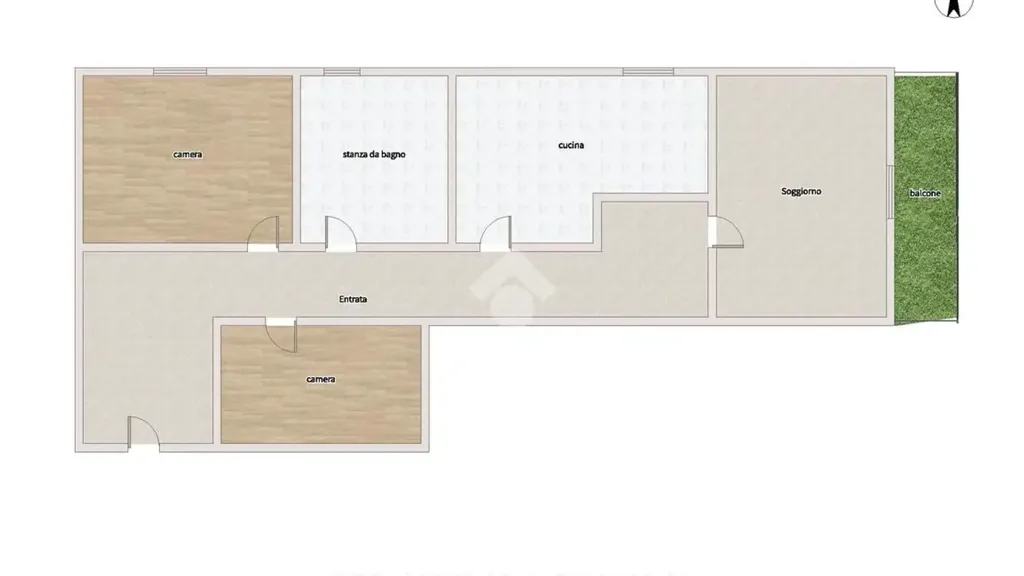 Plaan - Two-Bedroom Apartment with Balcony in Palermo
