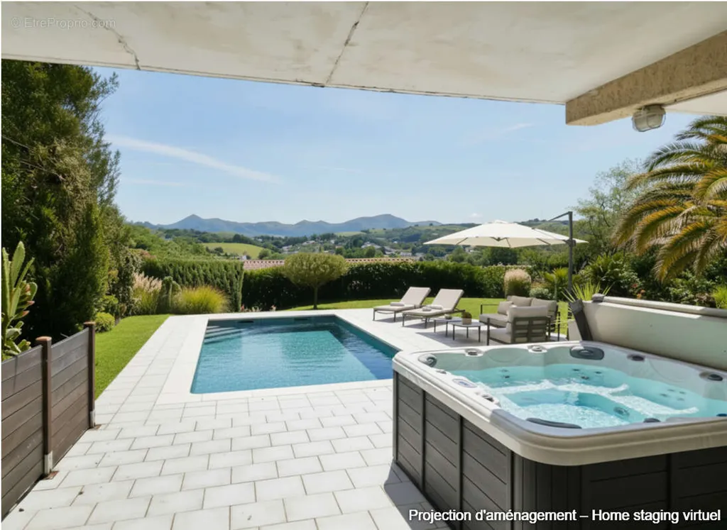 Piscina - Panoramic View House in Saint-Pée-sur-Nivelle