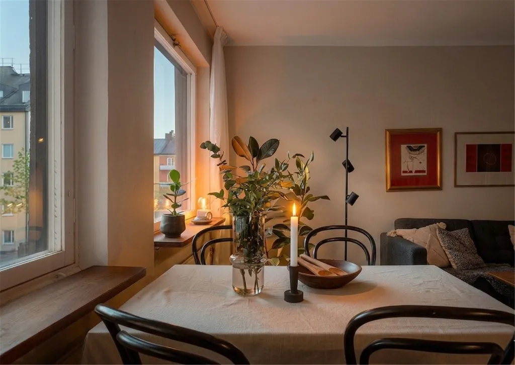 Söögituba - Bright 2-Bedroom Flat in Central Sundbyberg