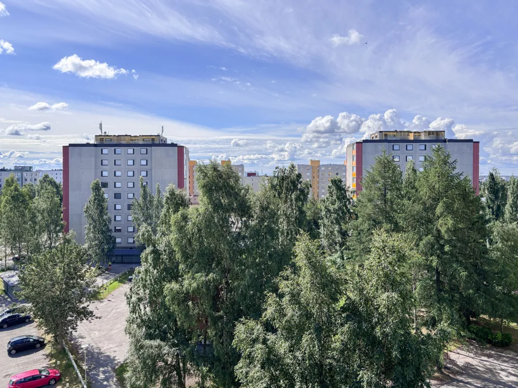 Vue aérienne - Bright Studio with Balcony in Oulu's Tuira