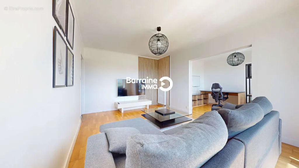 Séjour - Appartement Meublé avec Balcon à Brest - Lanrédec