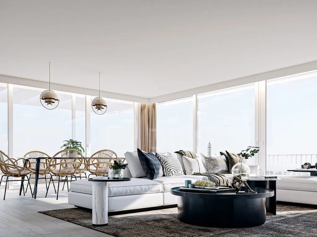 Séjour - T3 Apartment with River View in Vila Nova de Gaia