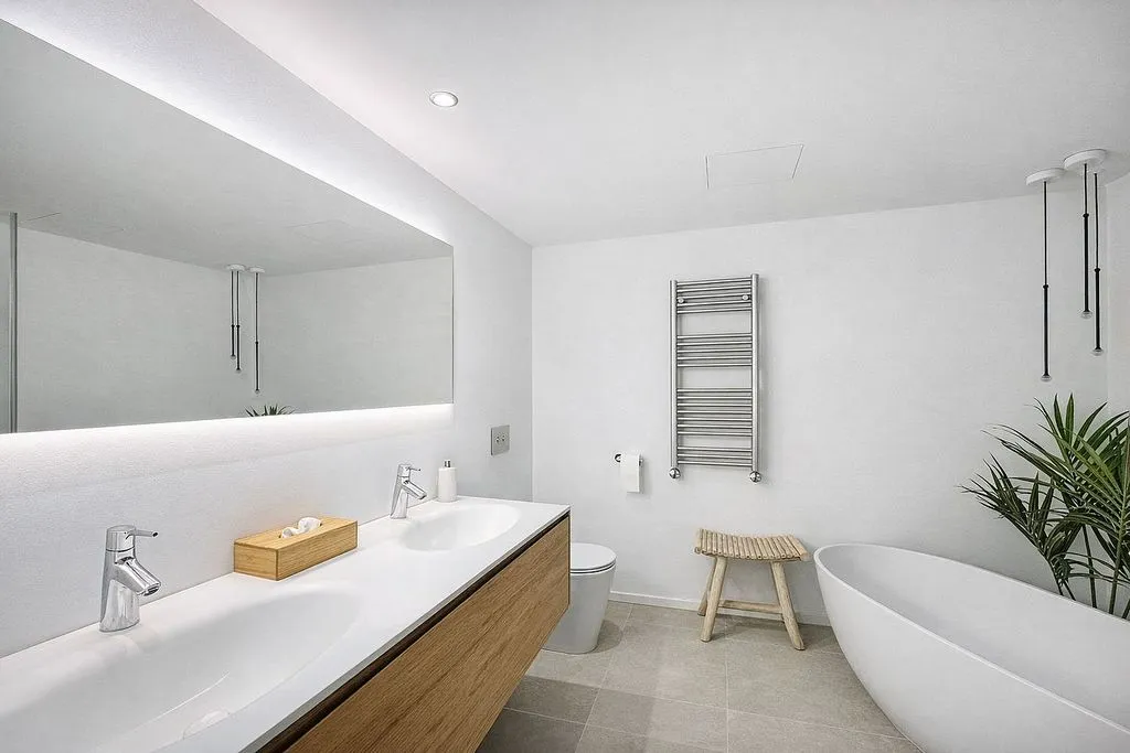 Salles de bain - Modernised Ground Floor Flat with Pool in Bendinat