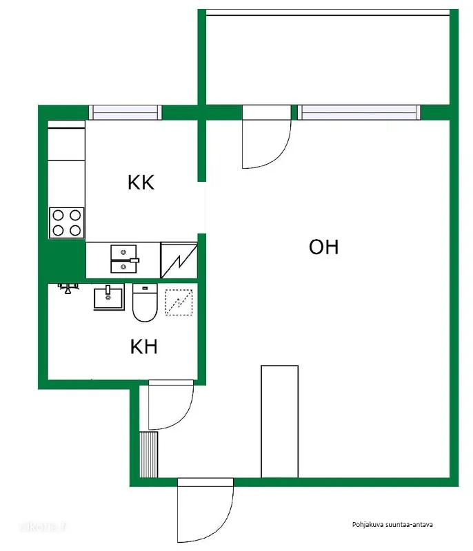 Plan - Bright Studio with Balcony in Laajalampi, Mikkeli