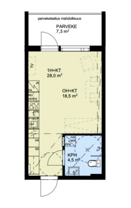 Plaan - Modern Flat with Balcony in Oulu