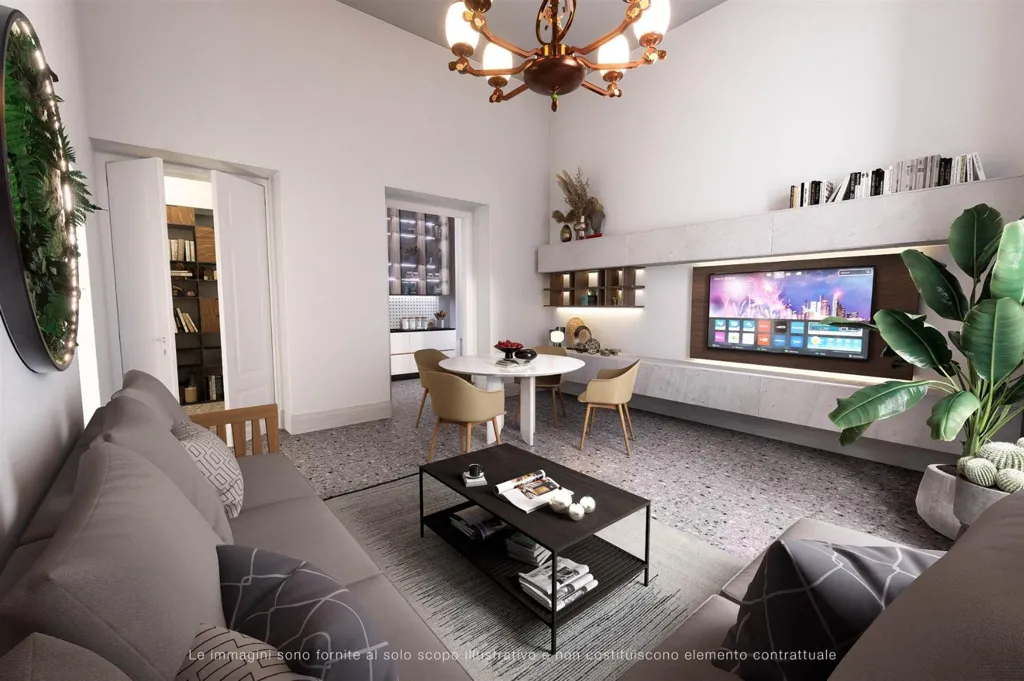 Séjour - Elegant Penthouse with Private Parking in Florence