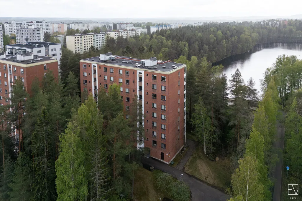 Vue aérienne - Geothermal-Heated Apartment with Sauna in Hervanta