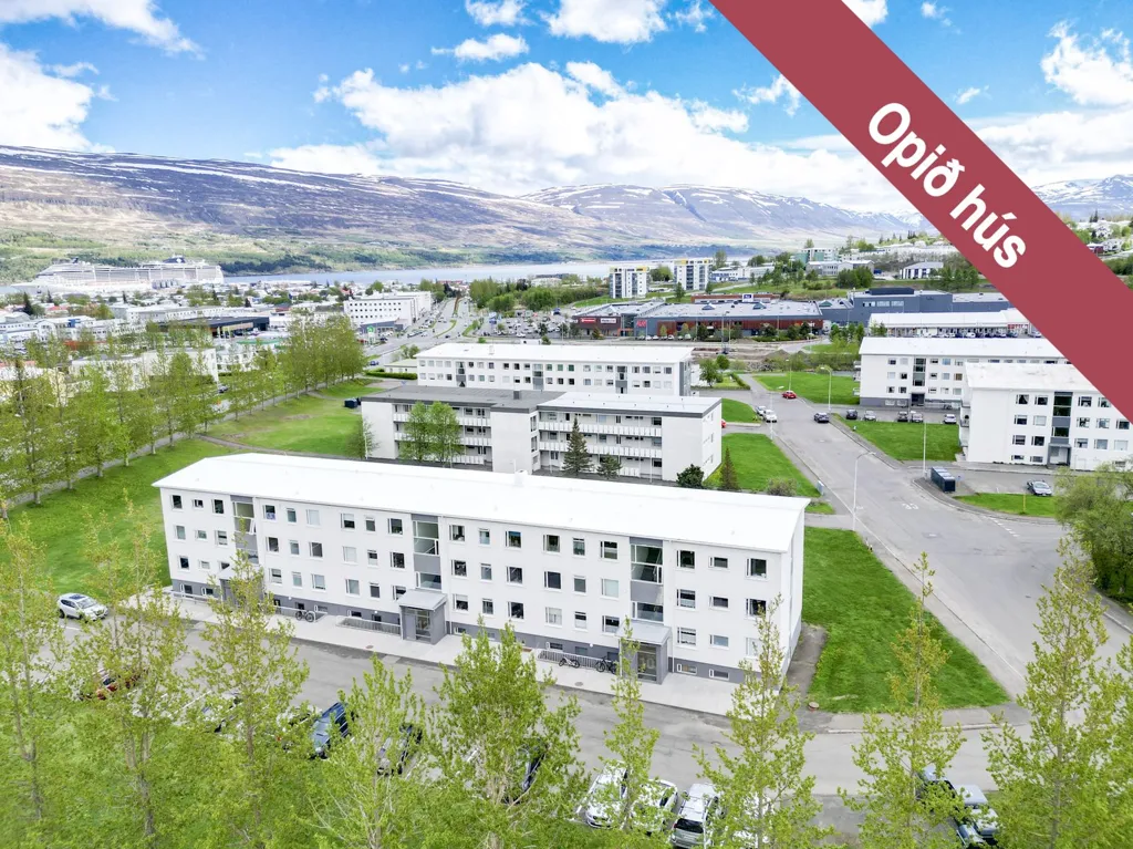 Õhuvaade - Apartment with South Balcony in Akureyri