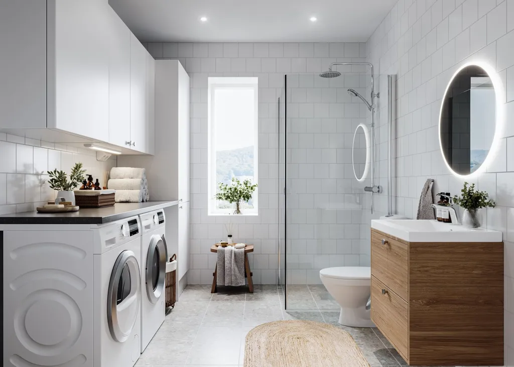 Salles de bain - New Build Apartment with Balcony in Jönköping
