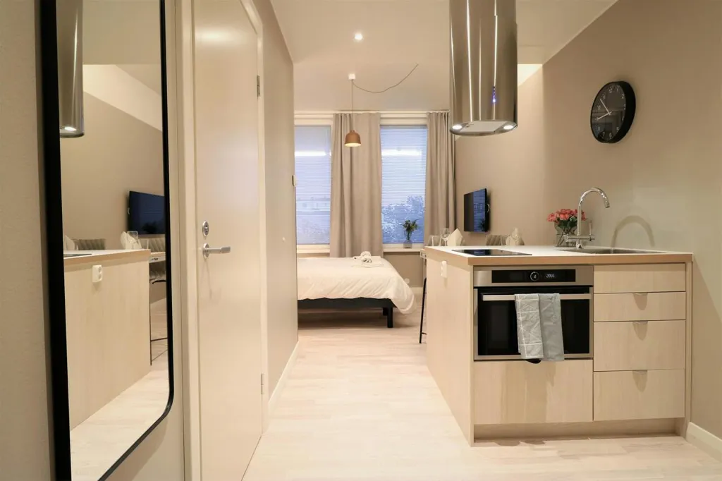 Cuisine - 3-Bedroom Apartment with Kitchenette in Vaasa