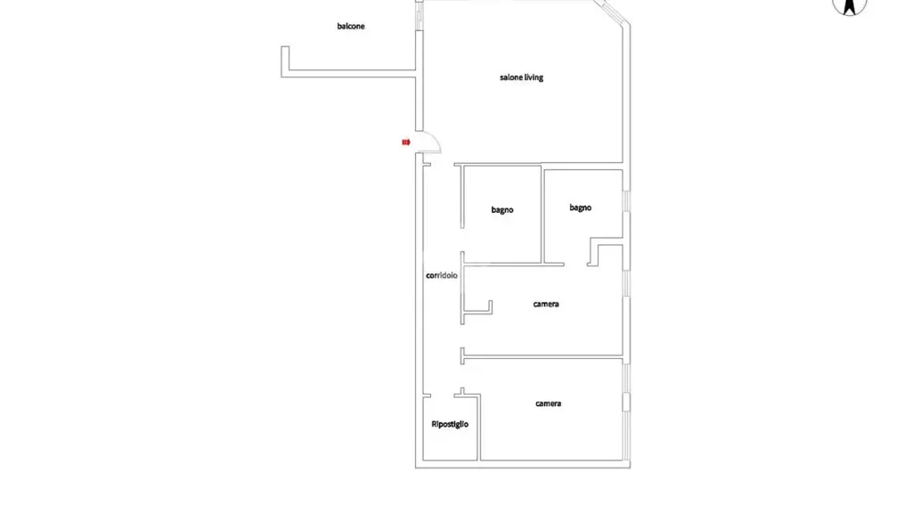 Plan - Panoramic Apartment with Balcony in Naples